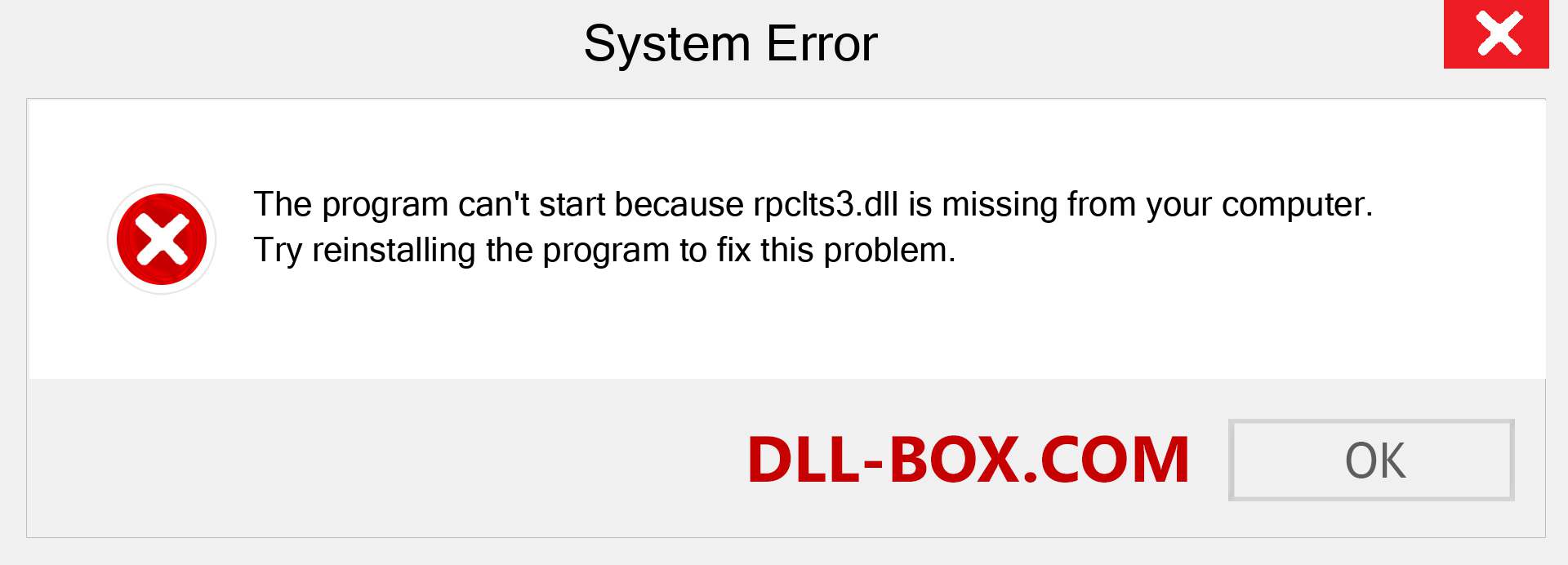  rpclts3.dll file is missing?. Download for Windows 7, 8, 10 - Fix  rpclts3 dll Missing Error on Windows, photos, images